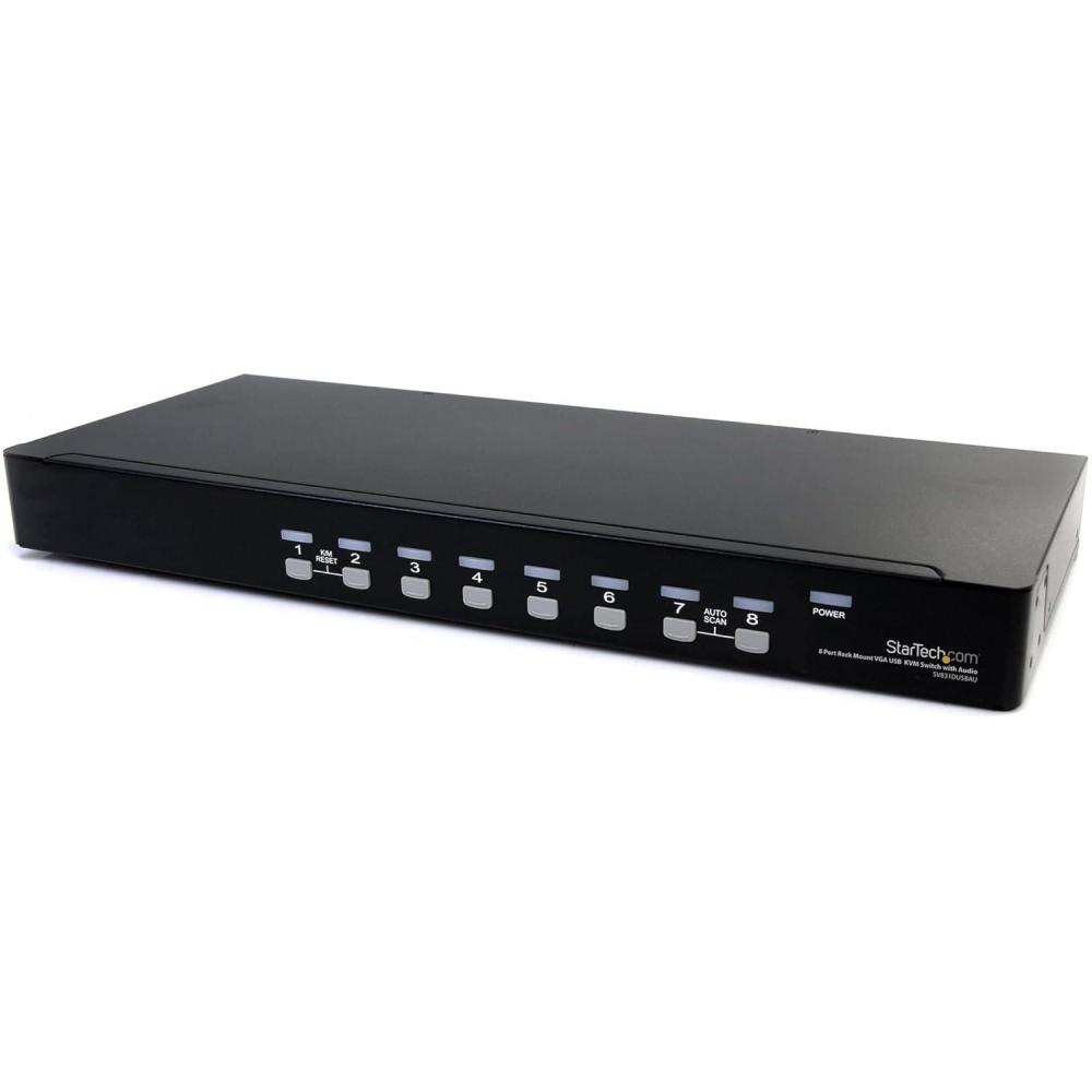 imageStarTechcom 8 Port VGA KVM Switch  1U Rack Mount  USB VGA KVM Switch with Audio  1920 x 1440 TAA 60hz  KVM Video Switch SV831DUSBAUUSB  Audio