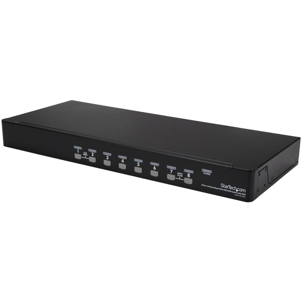 imageStarTechcom 8 Port VGA KVM Switch  1U Rack Mount  USB VGA KVM Switch with Audio  1920 x 1440 TAA 60hz  KVM Video Switch SV831DUSBAUUSB  Cables Included