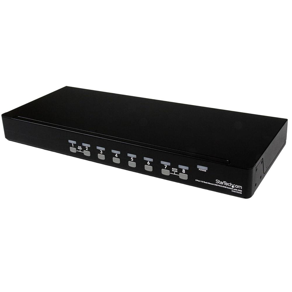 imageStarTechcom 8 Port VGA KVM Switch  1U Rack Mount  USB VGA KVM Switch with Audio  1920 x 1440 TAA 60hz  KVM Video Switch SV831DUSBAUUSB  PS2