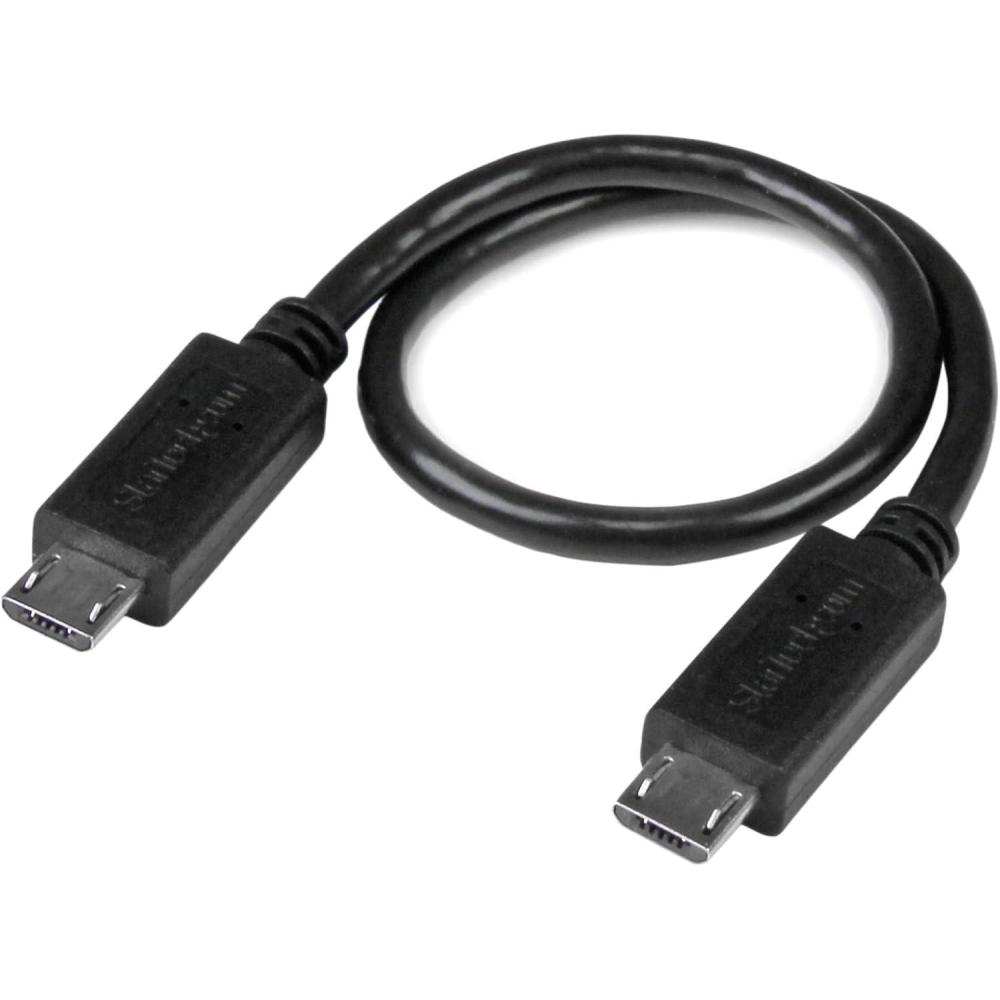 imageStarTechcom 8in Micro USB to Micro USB Cable  Male to Male  Micro USB OTG Cable for Your Mobile Device UUUSBOTG8IN