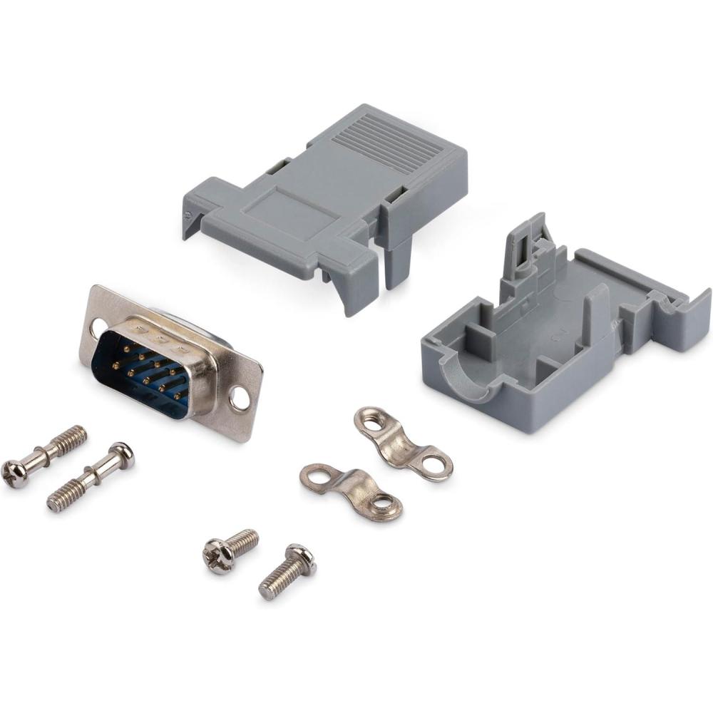 imageStarTechcom Assembled DB9 Male Solder DSUB Connector with Plastic Backshell C9PSM1 Count Pack of 1