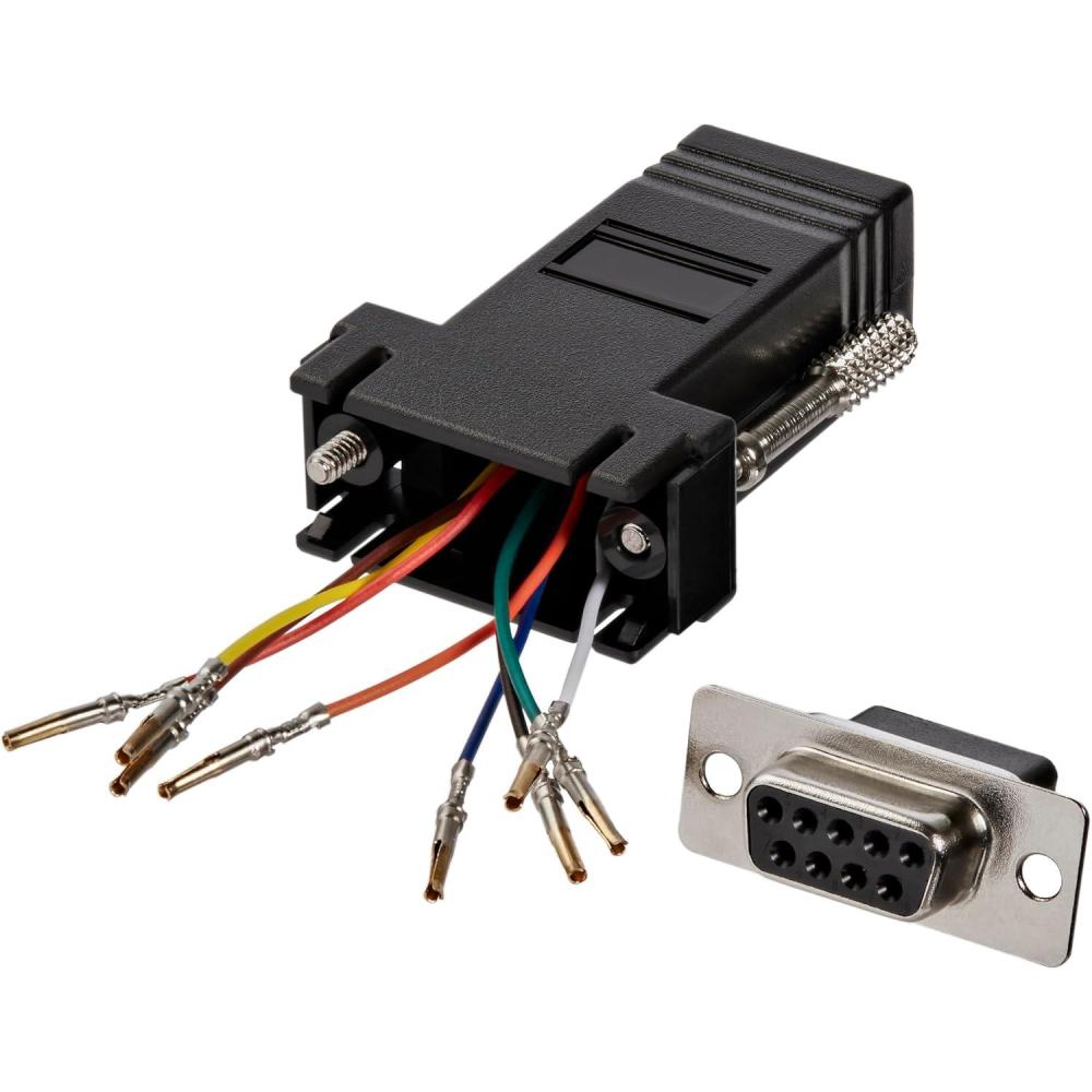 imageStarTechcom DB9 to RJ45 Modular Adapter  FF  Serial adapter  DB9 F to RJ45 F  GC98FF Black1 Count Pack of 1