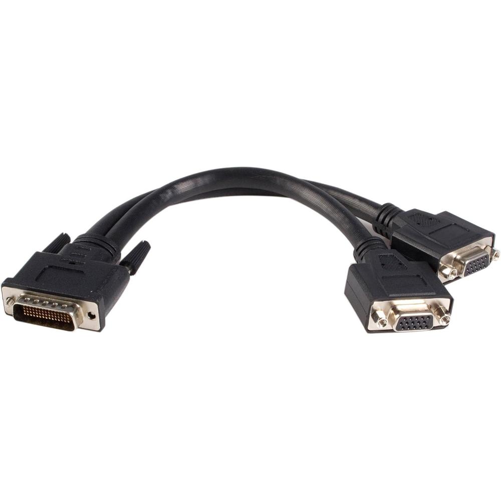 imageStarTechcom DMS 59 to VGA Splitter  8in  DMS 59 to 2X VGA  Y Cable  Monitor Splitter Cable  DMS 59 Cable  DMS 59 to VGA Adapter DMSVGAVGA1