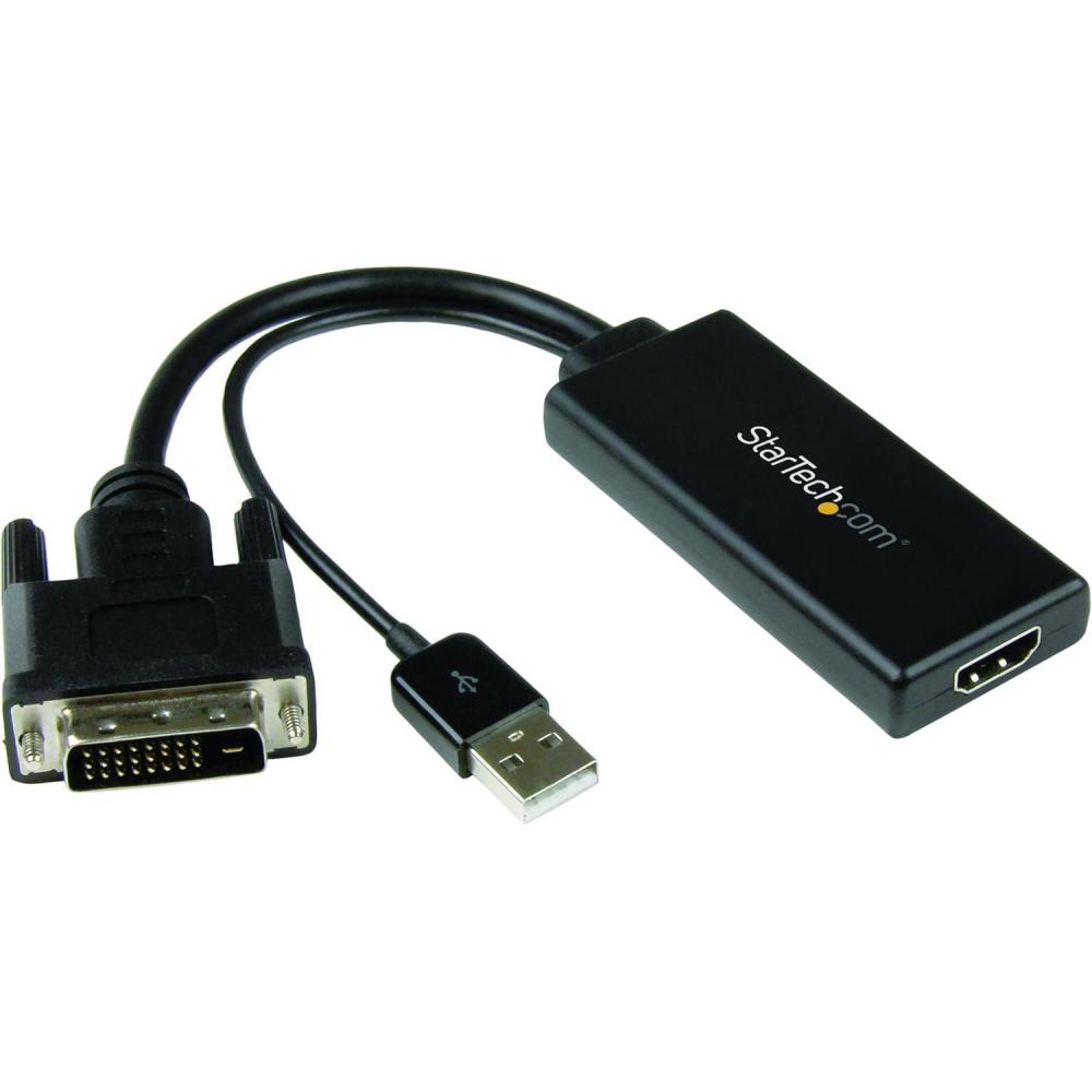imageStarTechcom DVID to VGA Active Adapter Converter Cable  1080p  DVI to VGA Converter Box DVI2VGAE BlackDVI to HDMI w Audio