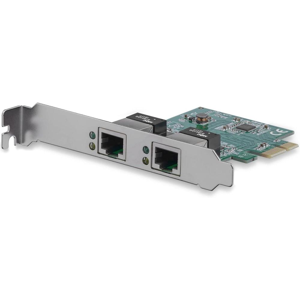 imageStarTechcom Dual Port PCIe Network Card  Low Profile  RJ45 Port  Realtek RTL8111H Chipset  Ethernet Network Card  Dual Port Gigabit NIC ST1000SPEXD4