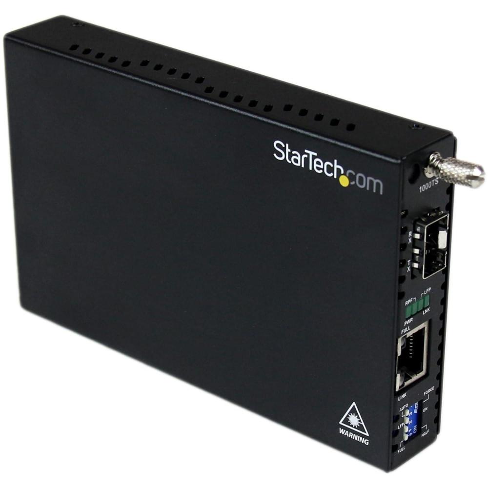 imageStarTechcom Gigabit Ethernet Fiber Media Converter with Open SFP Slot  Fiber to Ethernet Converter  Gigabit Ethernet Media Converter TAA ET91000SFP2Converter