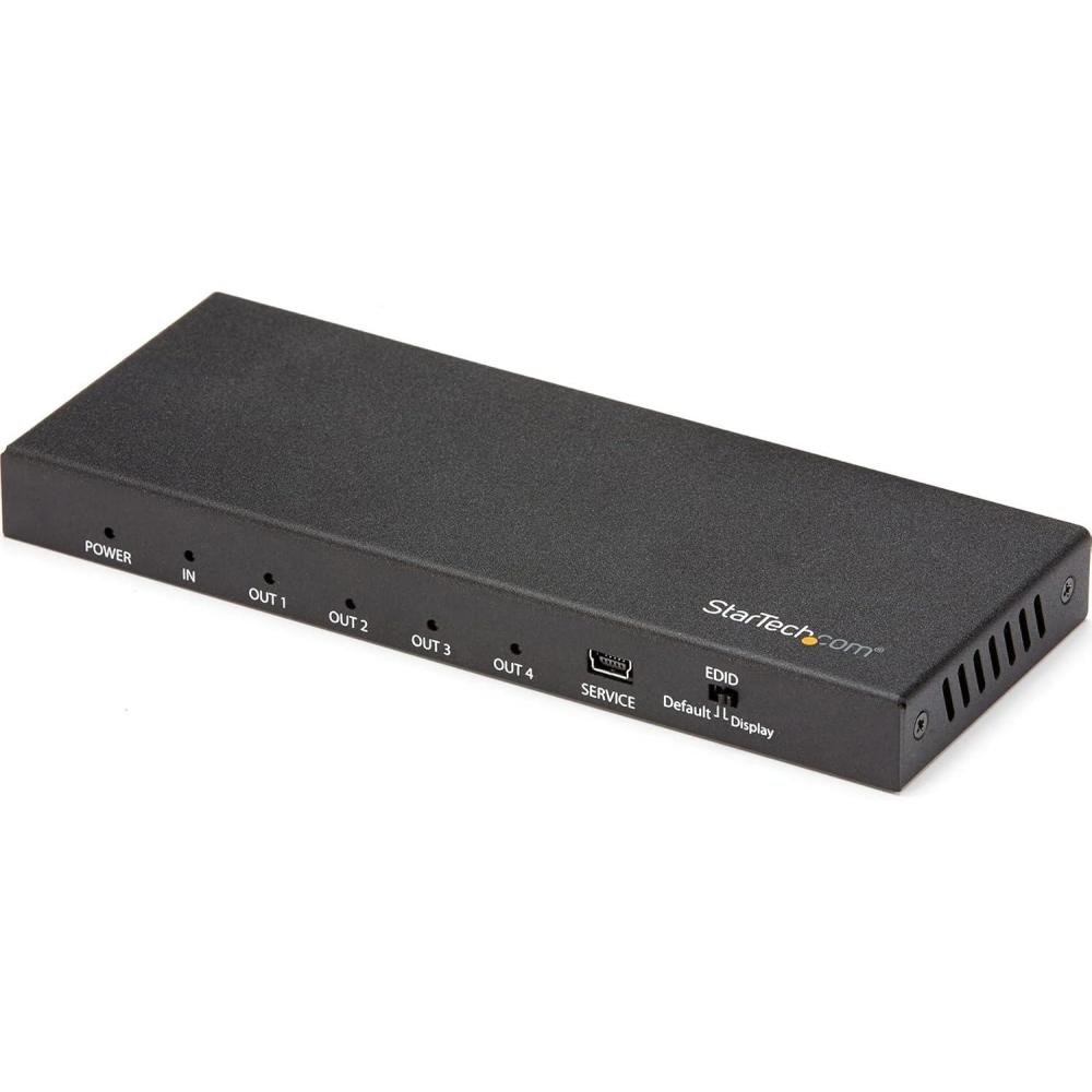 imageStarTechcom HDMI Splitter  4Port  4K 60Hz  HDMI Splitter 1 In 4 Out  4 Way HDMI Splitter  HDMI Port Splitter ST124HD202 Black4K60 HDR