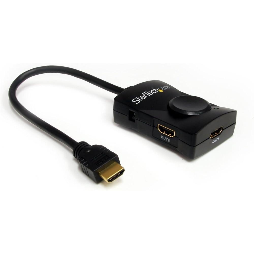 imageStarTechcom HDMI Splitter 1 In 2 Out  1080p  2 Port  USBPowered  HDMI Multi Port  HDMI Audio Splitter ST122HDMILEGray