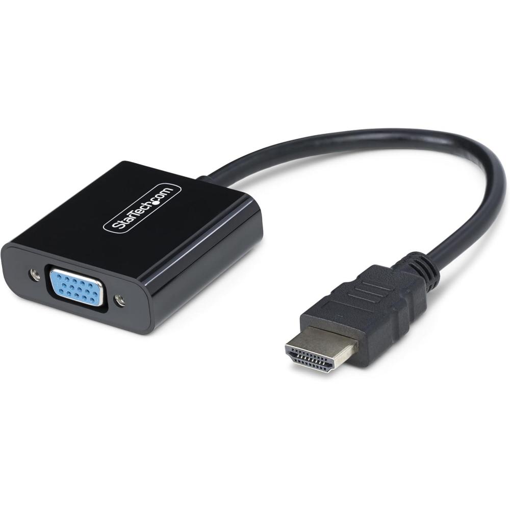imageStarTechcom HDMI to VGA Adapter Active Video Converter for LaptopDesktop 1920x1080 1080p HDMI Source to VGA Monitor