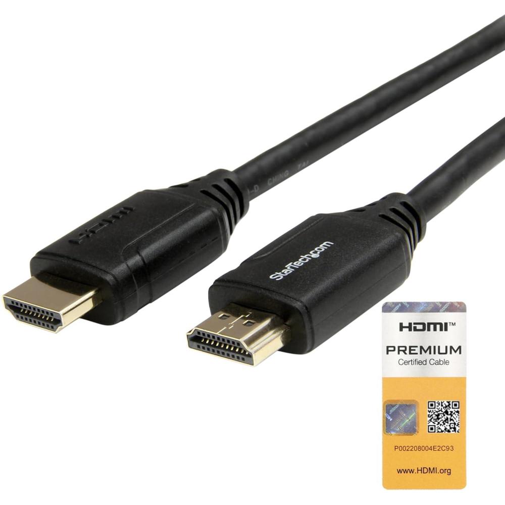 imageStarTechcom HDMM50CMP 16  05m  Premium High Speed Short HDMI 20 Cable with Ethernet  4K 60Hz15ft  45cm