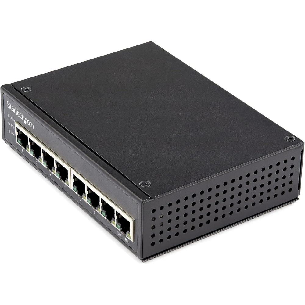 imageStarTechcom Industrial 8 Port Gigabit PoE Switch  30W  Power Over Ethernet Switch  GbE PoE Unmanaged Switch  Rugged High Power Gigabit Network Switch IP30 40C  75C TAA IESC1G80UP
