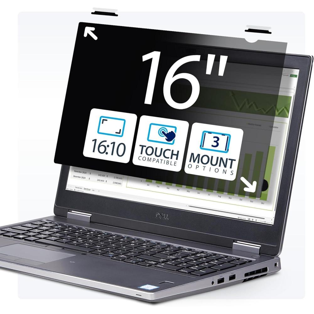 imageStarTechcom Laptop Privacy Screen for 156quot Notebook  Magnetic Removable Laptop Display Security Filter  Blue Light Reducing Screen Protector  169  MatteGlossy  30 Degree TAA16
