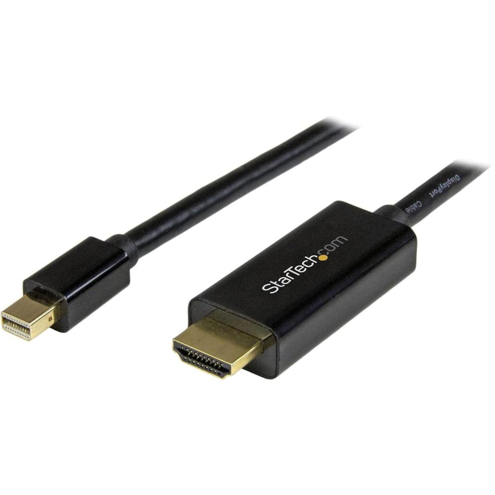 imageStarTechcom Mini DisplayPort to HDMI Adapter Cable  mDP to HDMI Adapter with Builtin Cable  Black  3 m 10 ft  Ultra HD 4K 30HzBlack