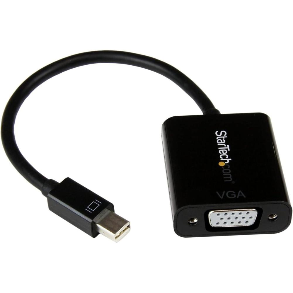 imageStarTechcom Mini DisplayPort to VGA Adapter  Active Mini DP to VGA Converter  1080p Video  mDP or Thunderbolt 12 MacPC to VGA MonitorProjectorDisplay  mDP 12 to VGA Dongle  Black MDP2VGA2