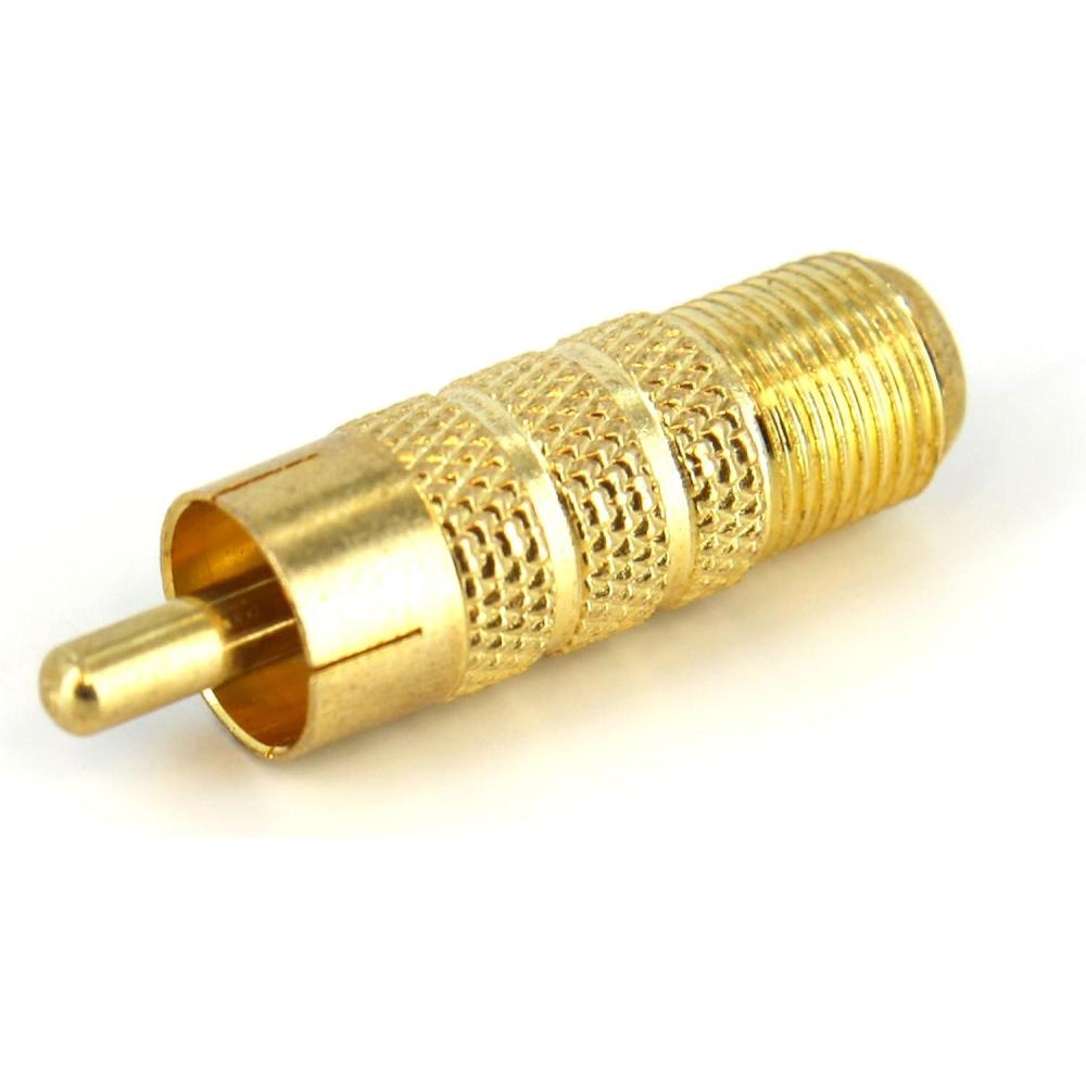 imageStarTechcom Onepiece RCA to F Type Coaxial Cable  MF  Goldplated RCA to RG6 F Type Coax Cable Adapter RCACOAXMF