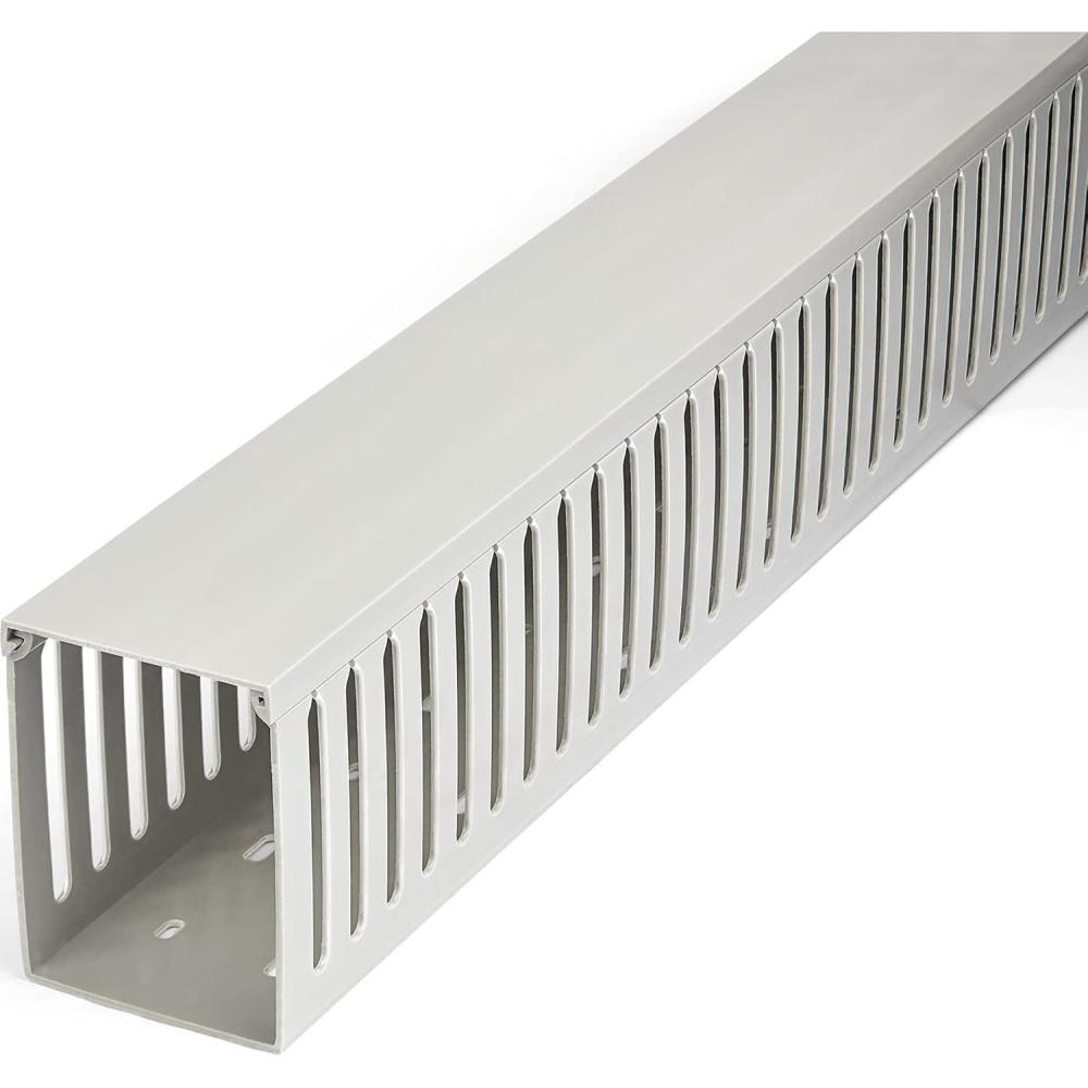imageStarTechcom Open Slot Cable Management Raceway with Cover 112quot38mm W x 1quot25mm H  65ft2m Length  14quot8mm Slots PVC Network Cable HiderWall Wire Duct Max 20 Cables UL Listed TAA30 in 75 mm x 39 in 10 cm