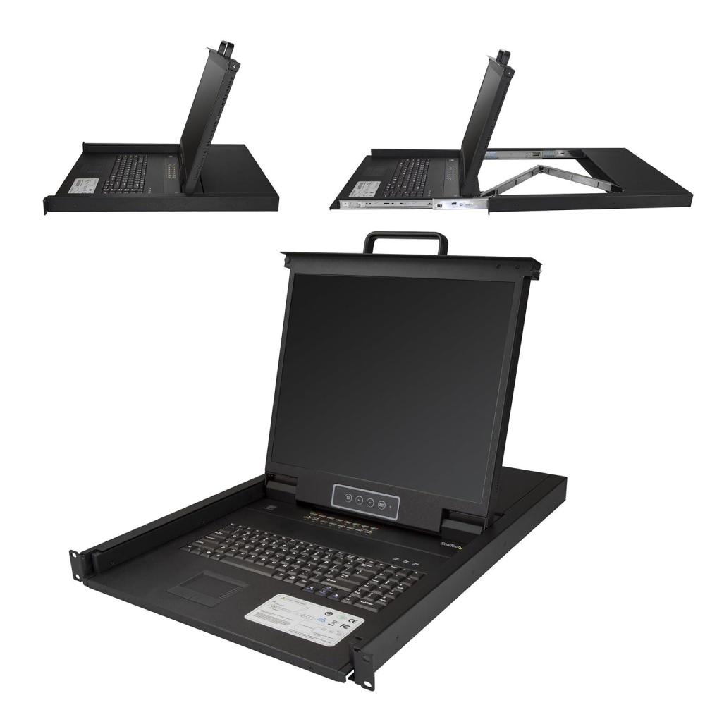 imageStarTechcom Rackmount KVM Console  1U  19in  16 Port KVM  VGA KVM  Rack Mount Monitor  Rackmount LCD Monitor  Rackmount Console RKCONS1916K19 in  16 Port KVM