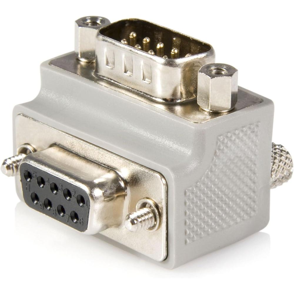 imageStarTechcom Right Angle DB9 to DB9 Serial Cable Adapter Type 1  MF  Serial adapter  DB9 M to DB9 F  GC99MFRA1
