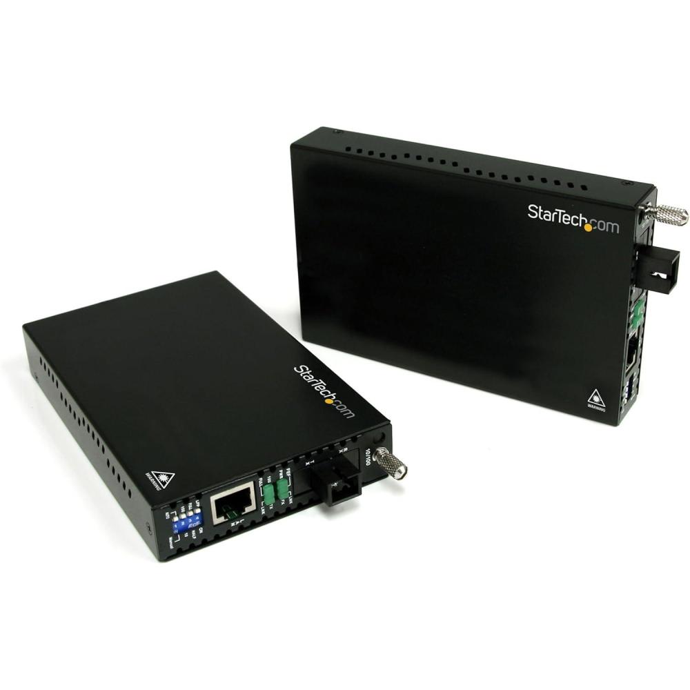 imageStarTechcom Singlemode SM SC Fiber Media Converter for 101001000 Network  10km  Gigabit Ethernet  1310nm  wAuto Negotiation TAA MCMGBSCSM1020km  10100 Mbps