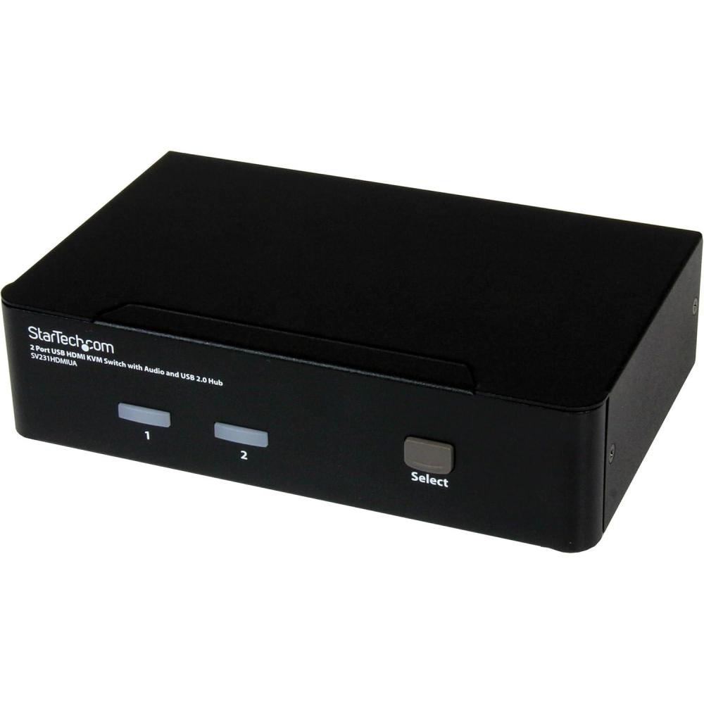 imageStarTechcom StarTechcom 4Port Dual Monitor HDMI KVM Switch with Audio ampamp USB 30 hub  4K 30Hz  4 PC Mac Computer KVM Switch Box for HDMI Display  TAA SV431DHD4KU2 Port  1 Monitor