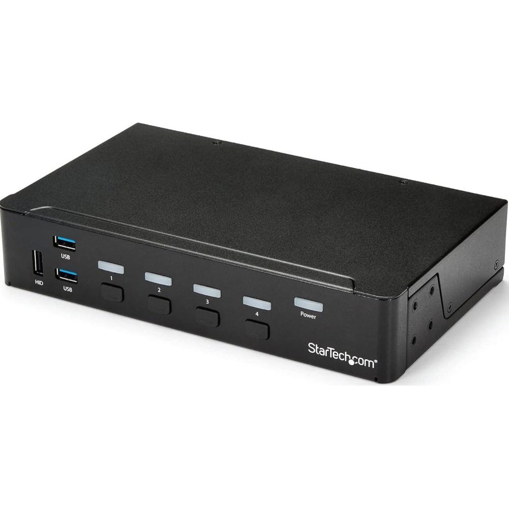 imageStarTechcom StarTechcom 4Port Dual Monitor HDMI KVM Switch with Audio ampamp USB 30 hub  4K 30Hz  4 PC Mac Computer KVM Switch Box for HDMI Display  TAA SV431DHD4KU4 Port  1 Monitor
