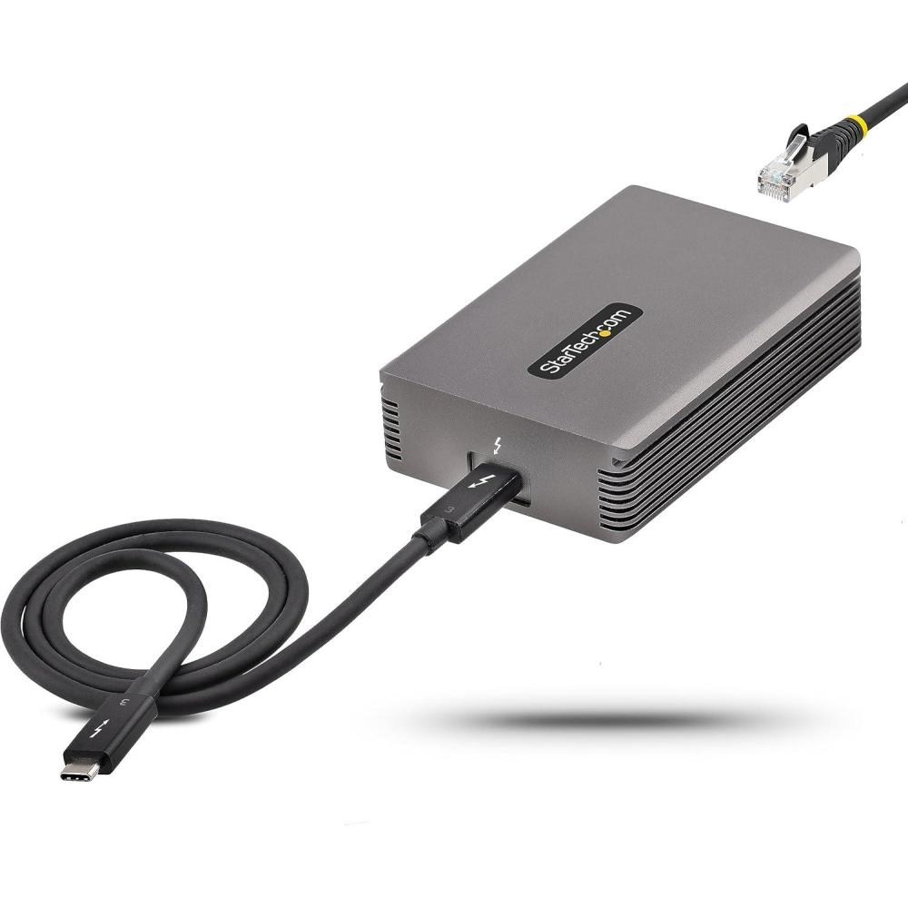 imageStarTechcom Thunderbolt 3 to Ethernet Adapter 10GbE MultiGigabit Thunderbolt 3 to RJ45 Network Adapter 10GBASET525GBASET NIC 10G Network Adapter Includes TB3 Cable WinMac TAANetwork Interface Controller Adapter
