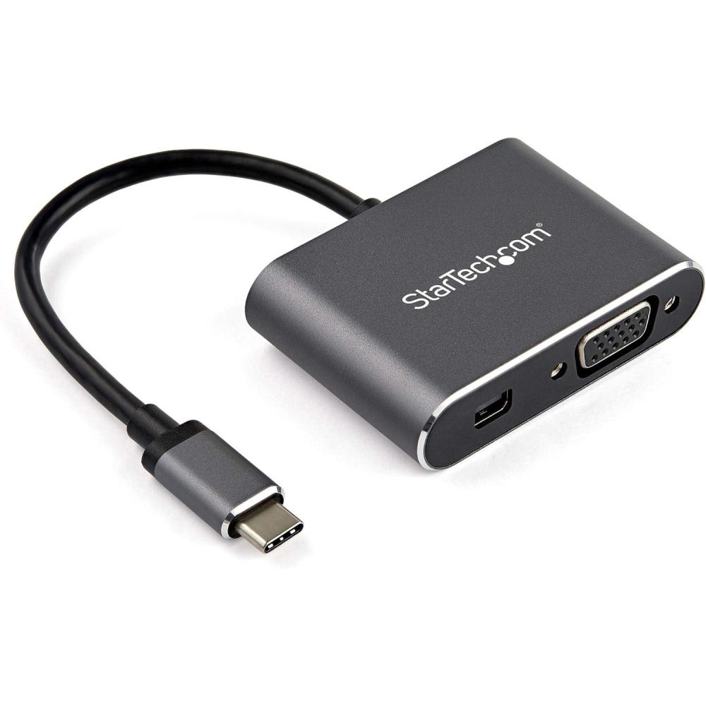imageStarTechcom USB C Multiport Video Adapter  USBC to 4K 60Hz Mini DisplayPort 12 or 1080p VGA Monitor Adapter  USB TypeC 2in1 MDP HBR2 HDRVGA Display Converter  TB3 Compatible CDP2MDPVGA