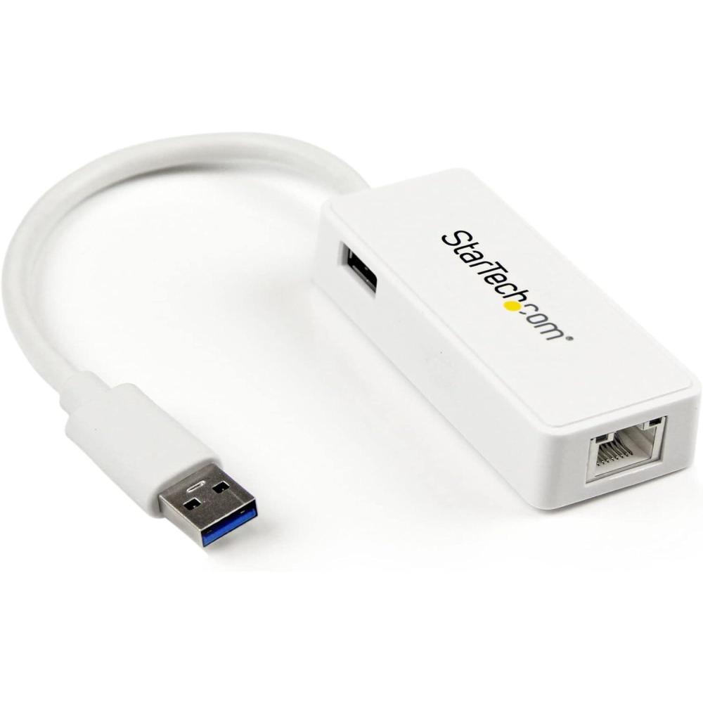 imageStarTechcom USB C to Gigabit Ethernet Adapter wUSB A Port  White 1Gbps NIC USB 30USB 31 Type C Network Adapter  1GbE USBC RJ45LAN TB3 Compatible Windows MacBook Pro Chromebook US1GC301AUWWhite