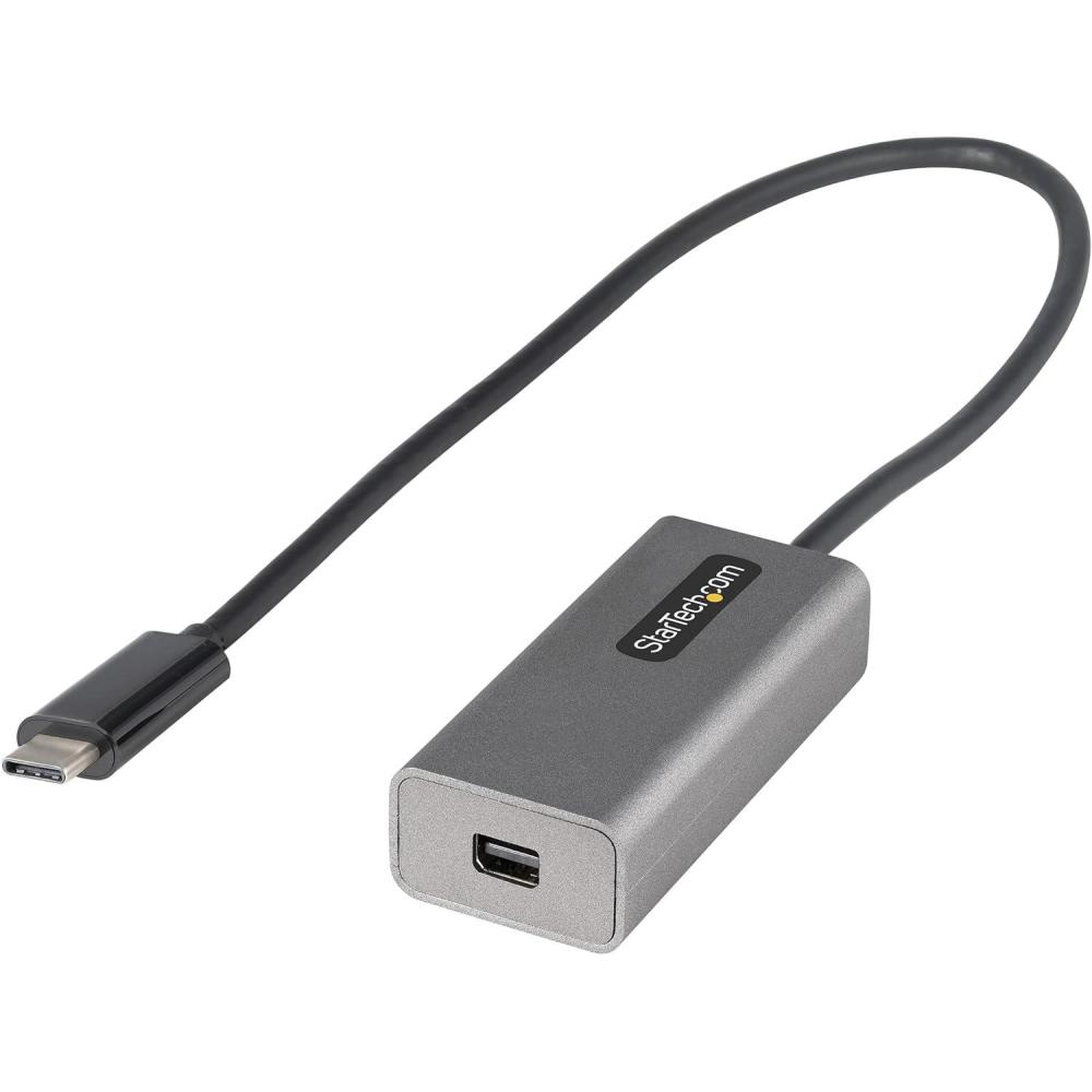 imageStarTechcom USB C to Mini DisplayPort Adapter 4K 60Hz USB Type C to mDPMini DP Monitor Video Converter Dongle Thunderbolt 3 Compatible 12quot Attached Cable Upgraded Version of CDP2MDP CDP2MDPECSpace Gray