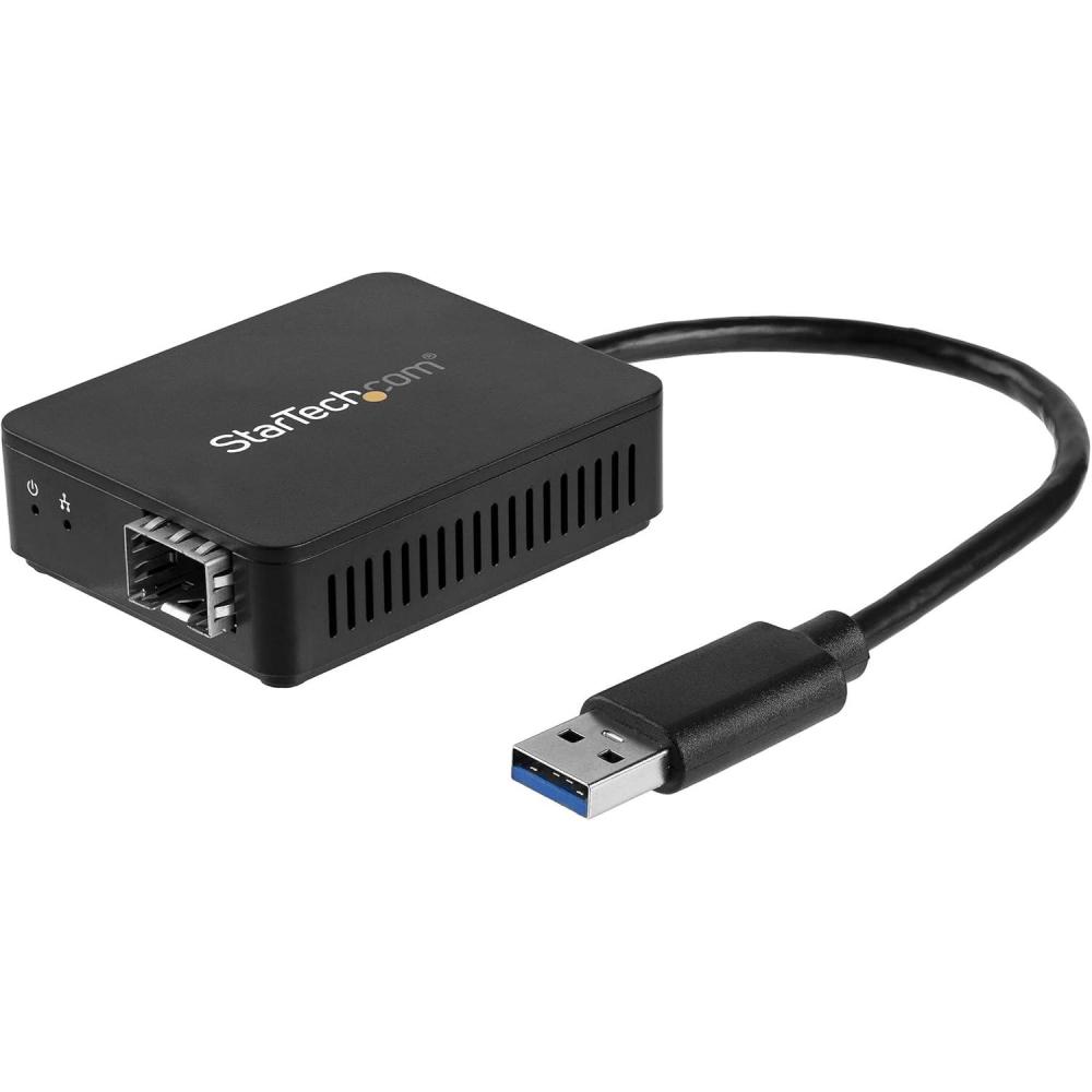 imageStarTechcom USB to Fiber Optic Converter  1000BaseSX SC  MM  WindowsMacLinux  USB 30 Ethernet Adapter  Network Adapter US1GA30SXSCOpen SFP  USB A