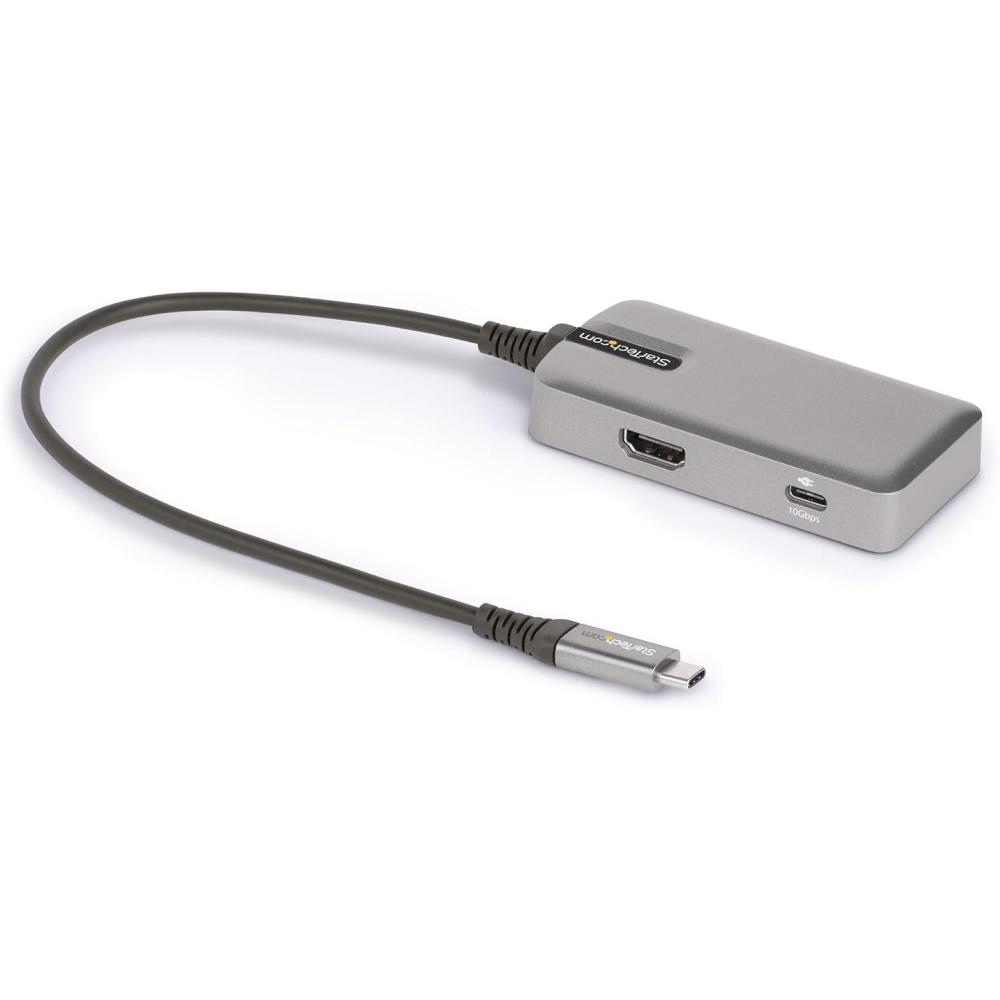 imageStarTechcom USBC Docking Station for MacBook Pro M1 M2 M3 M4 and Windows 4K 60Hz HDMI Video HDR10 USB 5Gbps Hub 100W Laptop Charging GbE4IN1