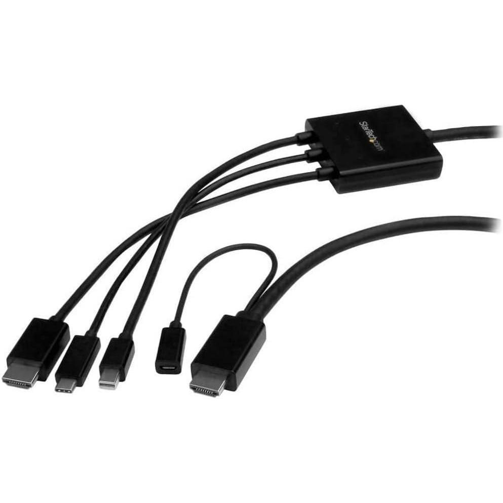 imageStarTechcom USBC HDMI Cable Adapter  6 ft  2m  4K  Thunderbolt Compatible  HDMI  USB C  Mini DisplayPort to HDMI Cable