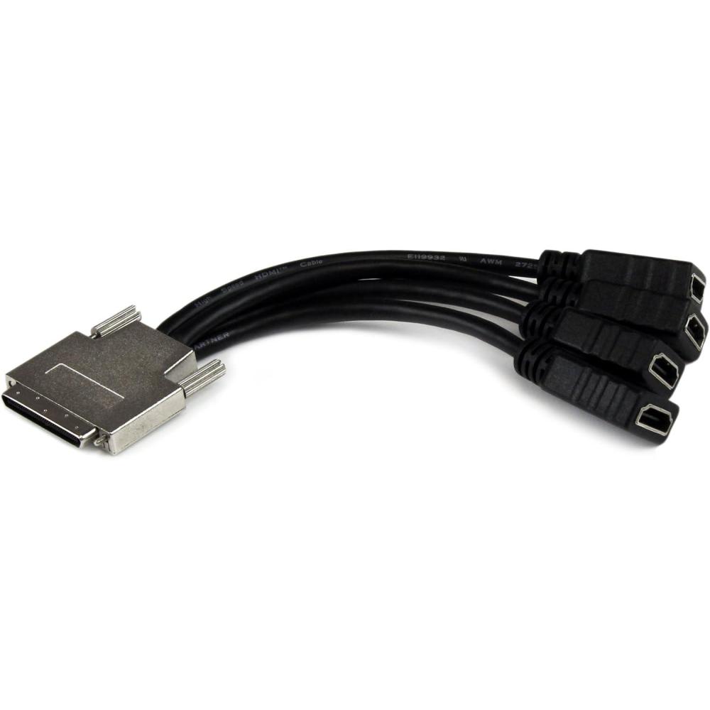 imageStarTechcom VHDCI to Quad DVID Splitter Breakout Cable  VHDCI M to 4 port DVID F Cable for NVIDIA ampamp VisionTek Graphics Cards VHDCI24DVIVHDCI to 4x HDMI