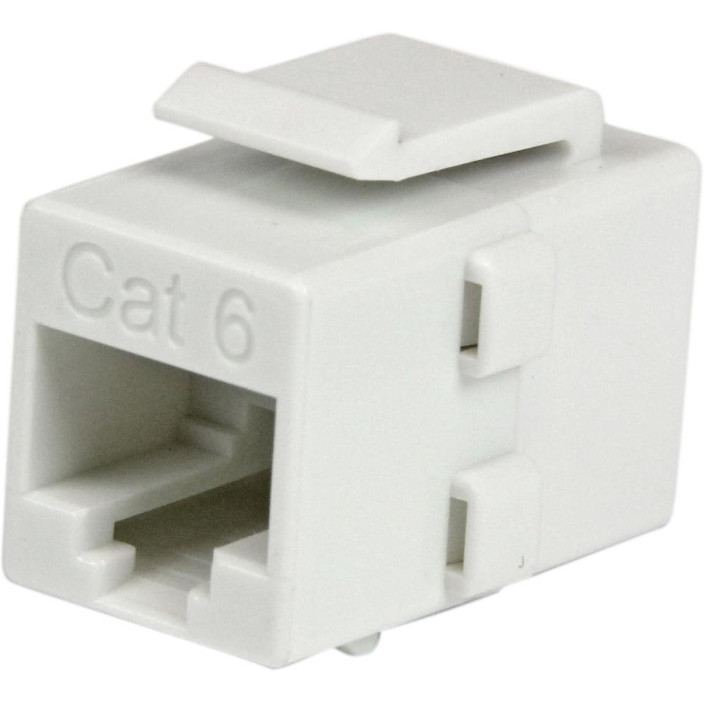 imageStarTechcom White Cat 6 RJ45 Keystone Jack Network Coupler FF  RJ45 Coupler  Cat6 Coupler  FF Cat6 Keystone Jack White Modular C6KEYCOUPLWH