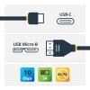 0.5m USB C to Micro USB Cable – M/M – USB 3.1 [10Gbps] – USB 3.1 Type C to Micro USB Type B Cable(1.5 ft / 45cm)