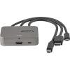 3-in-1 Multiport to HDMI Adapter, 4K 60Hz USB-C, HDMI or Mini DP to HDMI Video Converter, Conference Room Digital AV Adapter