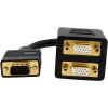 StarTech.com 1 ft. VGA to VGA Splitter Cable – M/F Dual Monitor Video Cable Splitter (VGASPL1VV) Black