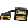 StarTech.com 1 ft. VGA to VGA Splitter Cable – M/F Dual Monitor Video Cable Splitter (VGASPL1VV) Black