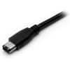 StarTech.com 10 ft 1394b Firewire 800 Cable 9-9 M/M – IEEE 1394 Cable – FireWire 800 (M) to FireWire 800 (M) – 10 ft – Black – 1394_99_10(10 ft)