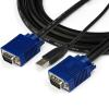 StarTech.com 10 ft. (3 m) USB KVM Cable for StarTech.com Rackmount Consoles – VGA and USB KVM Console Cable (RKCONSUV10)(6ft)