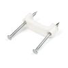 StarTech.com 100 Pack Cable Clips with Nails – Two Steel Nails – Reusable Nail-in Clamps – Brick/Drywall Cable Fasteners – Ethernet Cord/AV/Coax Cable – Mounting Cable Tacks – White – TAA (CBMDNMCC2)(Large | 2 Steel Nails)