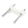 StarTech.com 100 Pack Cable Clips with Nails – Two Steel Nails – Reusable Nail-in Clamps – Brick/Drywall Cable Fasteners – Ethernet Cord/AV/Coax Cable – Mounting Cable Tacks – White – TAA (CBMDNMCC2)(Large | 2 Steel Nails)