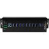 StarTech.com 10-Port USB 3.0 Hub with Power Adapter – Metal Industrial USB-A Hub with ESD & 350W Surge Protection – Din/Wall/Desk Mountable – High Speed USB 3.0 (5Gbps) – (5Gbps) Hub, TAA