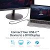 StarTech.com 10ft (3m)USB C to DVI Cable-1080p(Single Link)USB Type-C(DP Alt Mode HBR2)to DVI-Digital Video Adapter Cable – Works w/Thunderbolt 3-Laptop to DVI Monitor/Display(CDP2DVI3MBNL), 9.8 feet(6.6 feet)