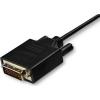 StarTech.com 10ft (3m)USB C to DVI Cable-1080p(Single Link)USB Type-C(DP Alt Mode HBR2)to DVI-Digital Video Adapter Cable – Works w/Thunderbolt 3-Laptop to DVI Monitor/Display(CDP2DVI3MBNL), 9.8 feet(9.8 feet)