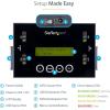 StarTech.com 1:1 Standalone Hard Drive and USB Thumb Drive Duplicator/Eraser, USB Flash and SATA HDD/SSD Disk Cloner/Copier and Wiper, Toolless Sanitizer, LCD Display, TAA Compliant (SU2DUPERA11)(SATA/ USB)