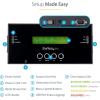 StarTech.com 1:1 Standalone Hard Drive and USB Thumb Drive Duplicator/Eraser, USB Flash and SATA HDD/SSD Disk Cloner/Copier and Wiper, Toolless Sanitizer, LCD Display, TAA Compliant (SU2DUPERA11)(SATA/SAS)