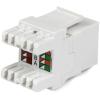 StarTech.com 180 Degree Cat 6 Keystone Jack – RJ45 Ethernet Cat6 Wall Jack White – 110 Type – Keystone Jack 180 Degree 110 UTP (C6KEY110SWH)