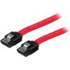 StarTech.com 18in Latching SATA Cable – SATA Cable – Serial ATA 150/300/600 – SATA (R) to SATA (R) – 1.5 ft – latched – red – LSATA18