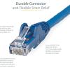StarTech.com 1ft (30cm) CAT6 Ethernet Cable – LSZH (Low Smoke Zero Halogen) – 10 Gigabit 650MHz 100W PoE RJ45 UTP Network Patch Cord Snagless w/Strain Relief – Black CAT 6, ETL Verified (N6LPATCH1BK)(Blue)